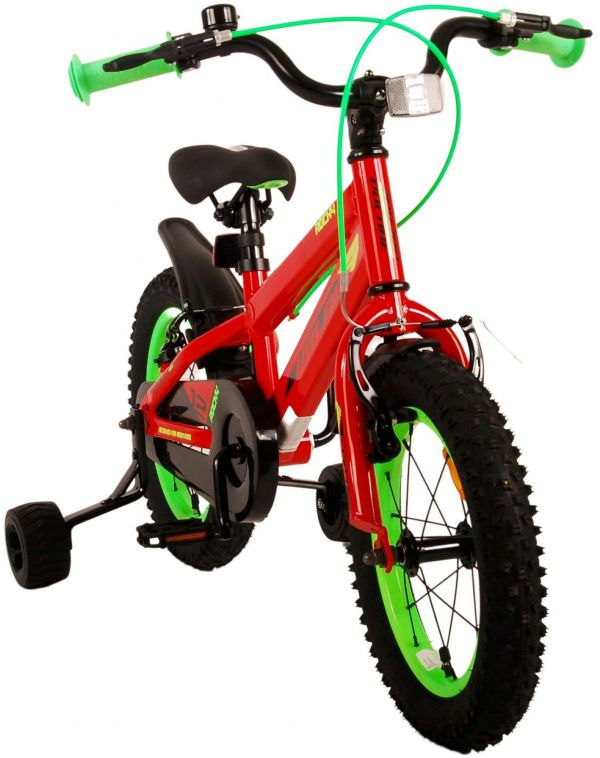 Volare Rocky Kinderfiets - Jongens - 14 inch - Rood - Twee handremmen
