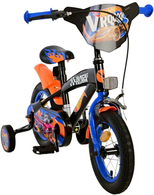 Hot Wheels Kinderfiets - Jongens - 12 inch - Zwart Oranje Blauw Hot Wheels Kinderfiets - Jongens - 12 inch - Zwart Oranje Blauw