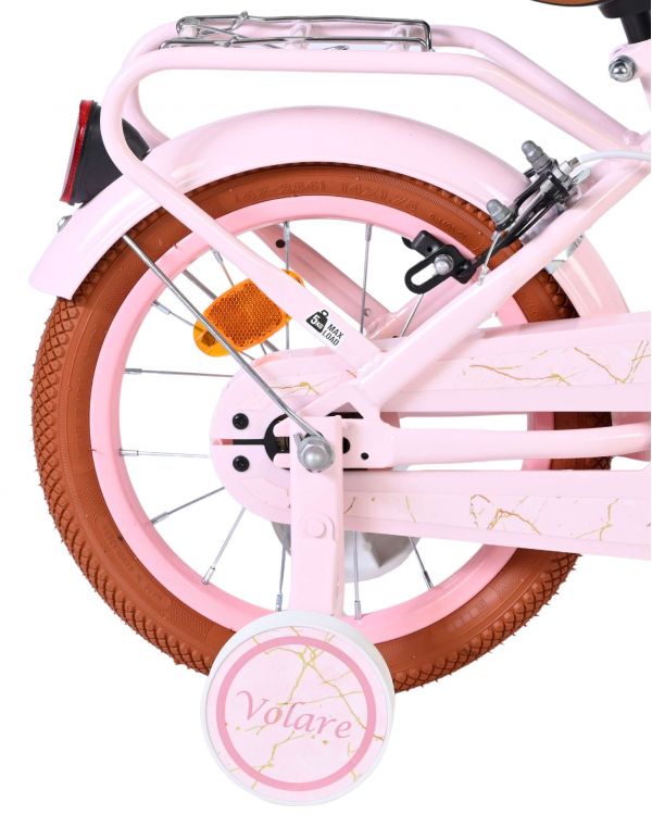 Volare Ashley Kinderfiets - Meisjes - 14 inch - Roze - Twee Handremmen
