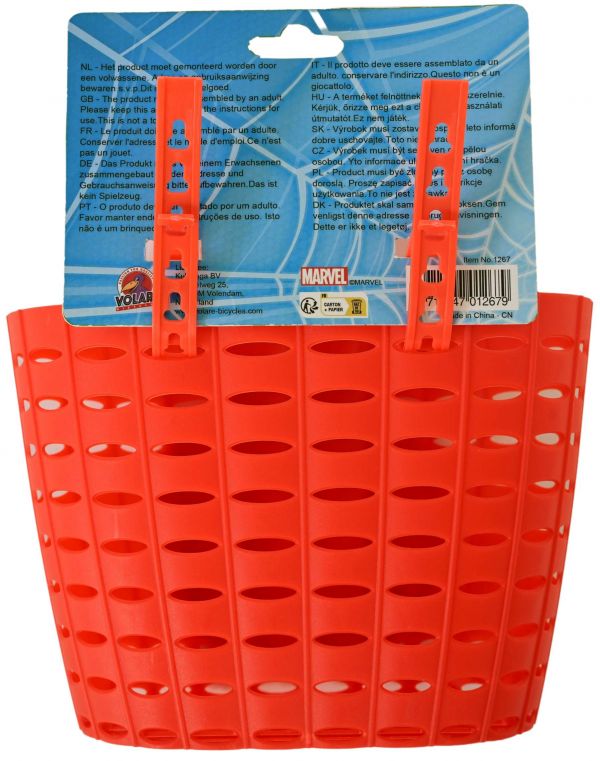 Spider-Man Plastic Mandje - Jongens - Rood