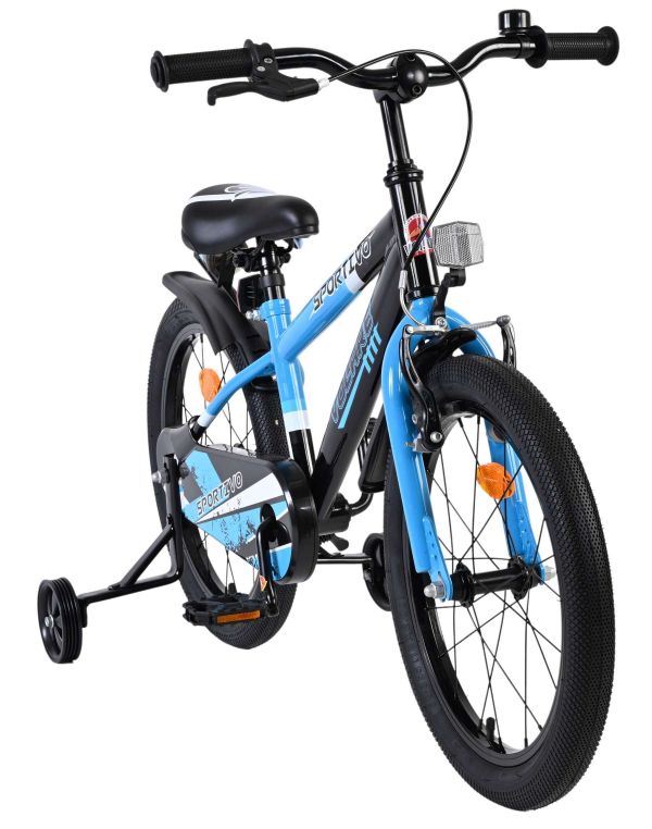 Volare Sportivo Kinderfiets - Jongens - 18 inch - Blauw Zwart