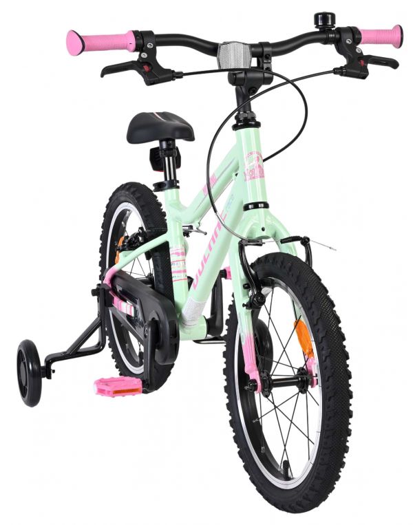 Volare Milano Kinderfiets - Meisjes - 16 inch - Mintgroen - Twee handremmen