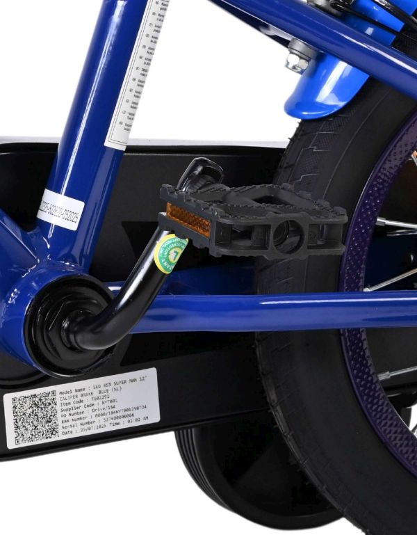 Superman Kinderfiets - Jongens - 12 inch - Blauw - Twee handremmen