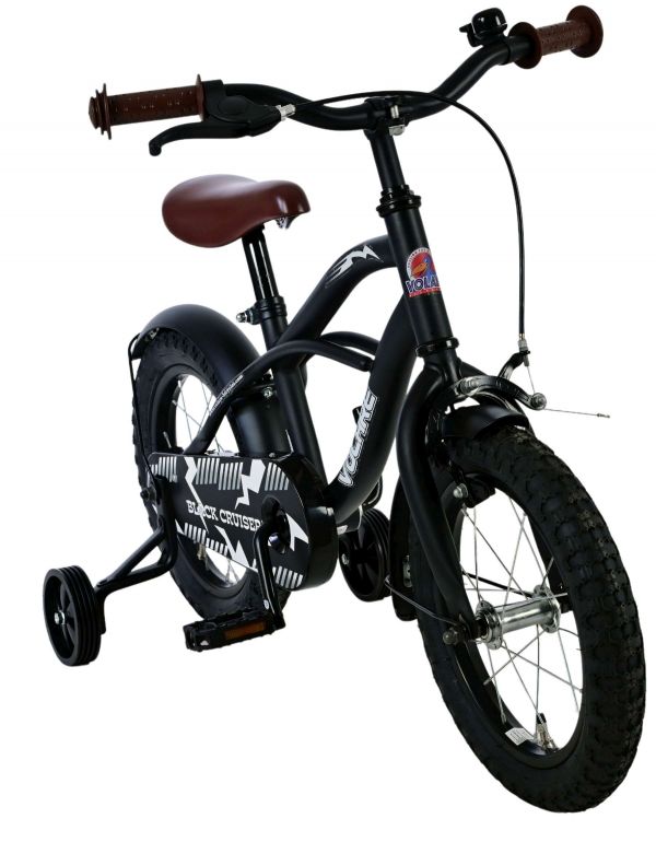 Volare Black Cruiser Kinderfiets - Jongens - 14 inch - Zwart - 95% afgemonteerd