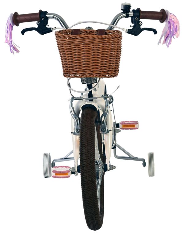 Volare Blossom Kinderfiets - Meisjes - 16 inch - Wit - Twee Handremmen
