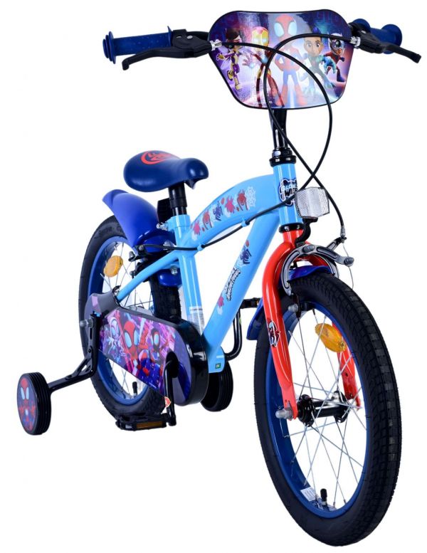 Spidey Kinderfiets - Jongens - 16 inch - Blauw - Twee handremmen Spidey Kinderfiets - Jongens - 16 inch - Blauw - Twee handremmen