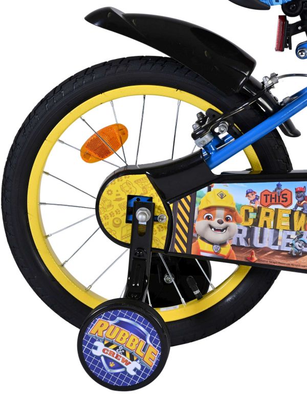 Paw Patrol -Rubble & Crew Kinderfiets - Jongens - 16 inch - Blauw - Twee handremmen