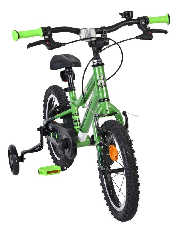 Volare Venom Kinderfiets - Jongens - 14 inch - Groen - Twee handremmen