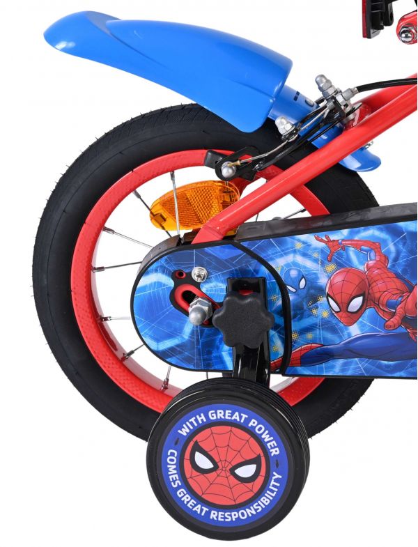 Spider-Man Kinderfiets - Jongens - 12 inch - Blauw/Rood - Twee handremmen