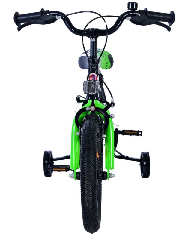 Volare Sportivo Kinderfiets - Jongens - 14 inch - Groen Zwart - Twee Handremmen