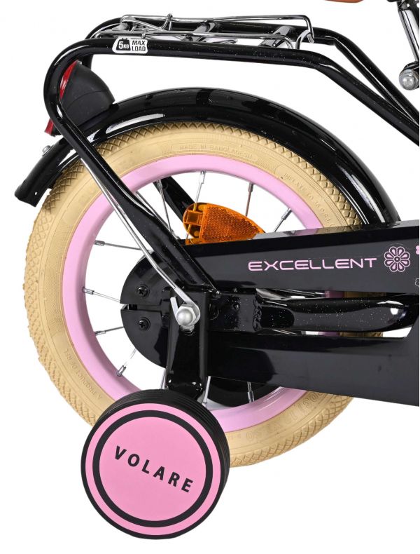Volare Excellent Kinderfiets - Meisjes - 12 inch - Zwart