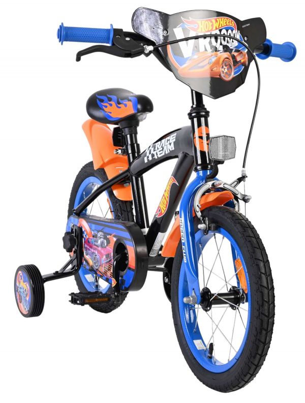 Hot Wheels Kinderfiets - Jongens - 14 inch - Zwart Oranje Blauw
