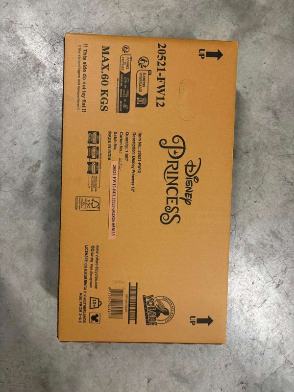 Disney Princess Kinderfiets - Meisjes - 12 inch - Roze - Twee Handremmen