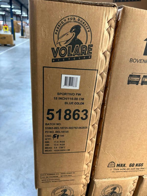 Volare Sportivo Kinderfiets - Jongens - 18 inch - Blauw Zwart - Twee Handremmen