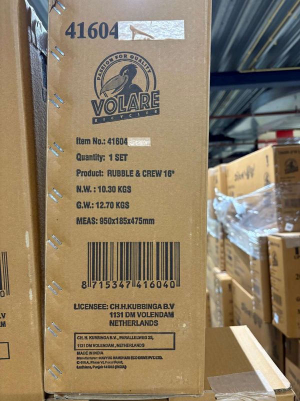 Rubble & Crew Kinderfiets - Jongens - 16 inch - Blauw