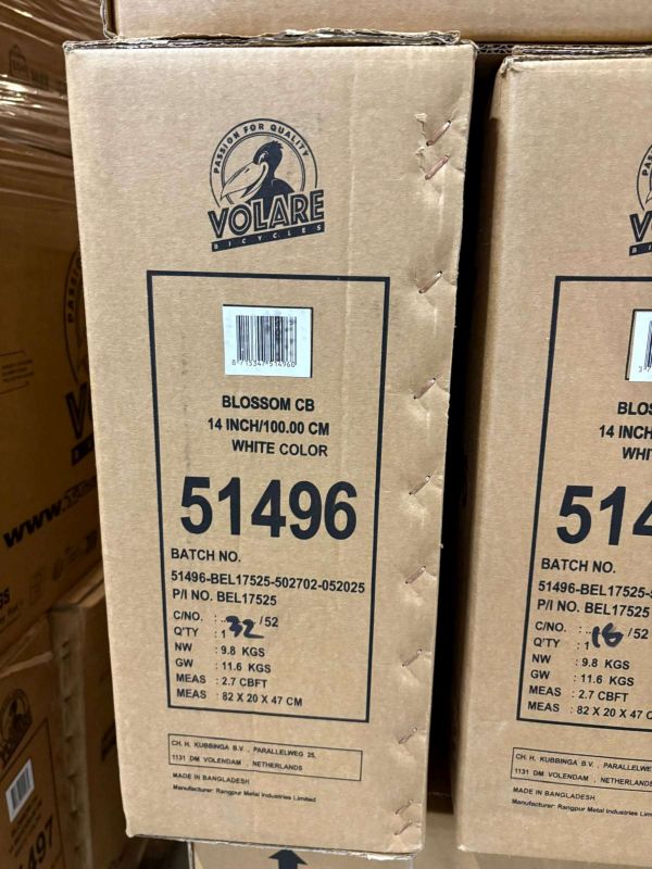 Volare Blossom Kinderfiets - Meisjes - 14 inch - Wit