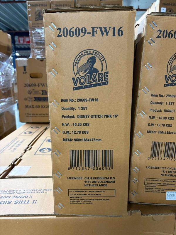 Disney Stitch Kinderfiets - Meisjes - 16 inch - Roze - Twee handremmen