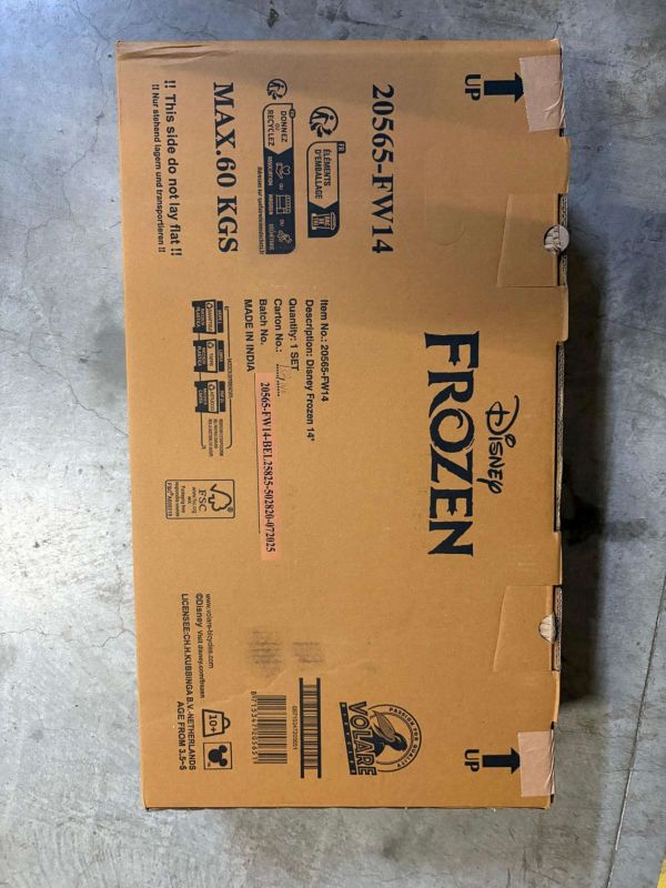 Disney Frozen 2 Kinderfiets - Meisjes - 14 inch - Blauw/Paars - Twee handremmen