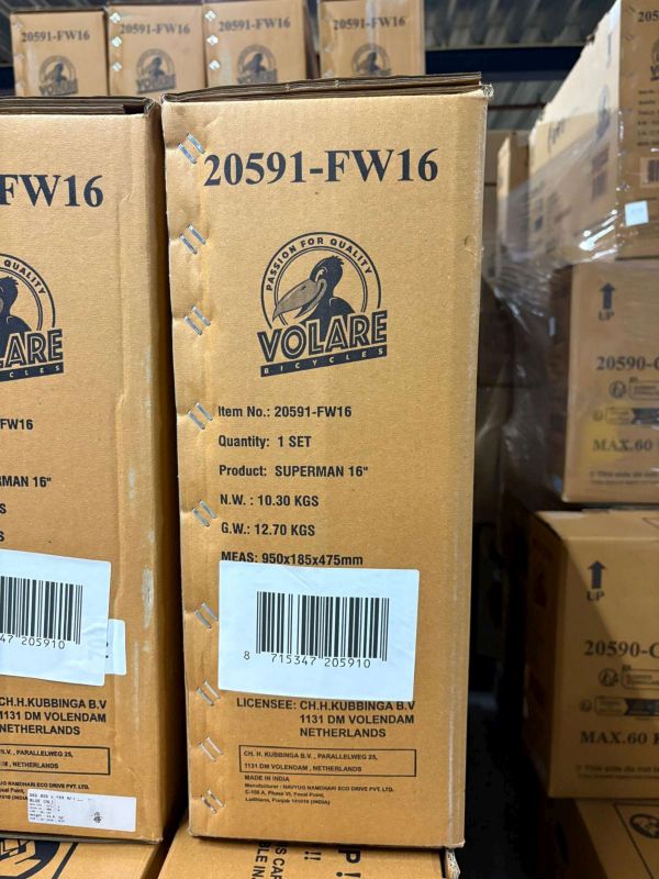 Superman Kinderfiets - Jongens - 16 inch - Blauw - Twee handremmen