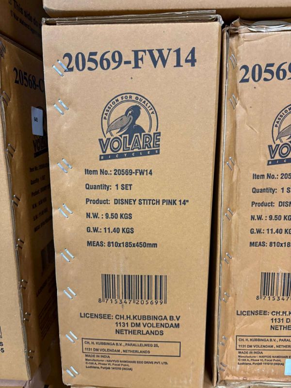 Disney Stitch Kinderfiets - Meisjes - 14 inch - Roze - Twee handremmen