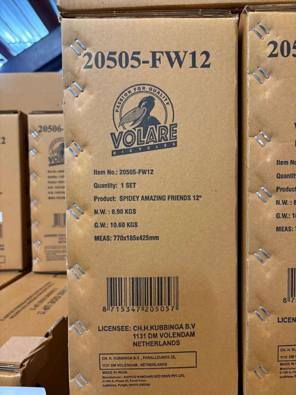 Spidey Kinderfiets - Jongens - 12 inch - Blauw - Twee handremmen