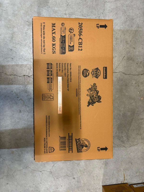 Paw Patrol Kinderfiets - Jongens - 12 inch - Rood/Blauw