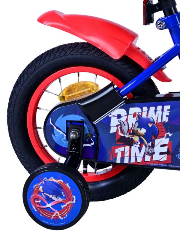 Sonic Prime Kinderfiets - Jongens - 12 inch - Blauw Rood Sonic Prime Kinderfiets - Jongens - 12 inch - Blauw Rood