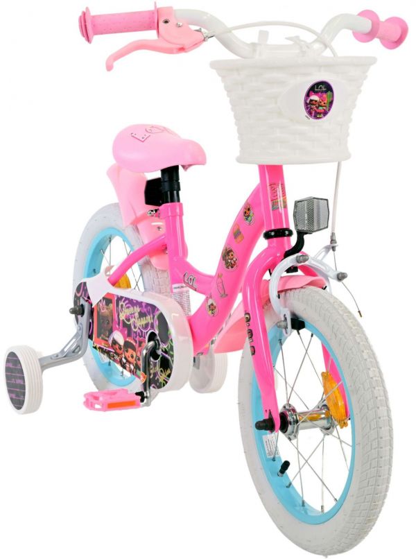 Dolls Kinderfiets - Meisjes - 14 inch - Roze