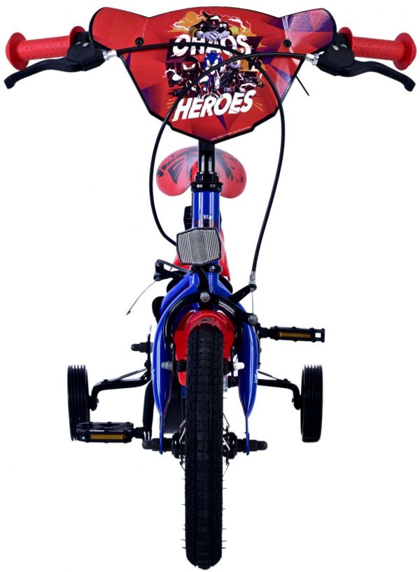 Turbo Crew Kinderfiets - Jongens - 12 inch - Blauw Rood - Twee handremmen
