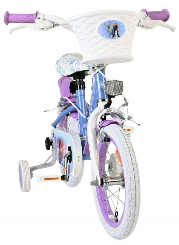 Disney Frozen 2 Kinderfiets - Meisjes - 14 inch - Blauw/Paars - Twee handremmen