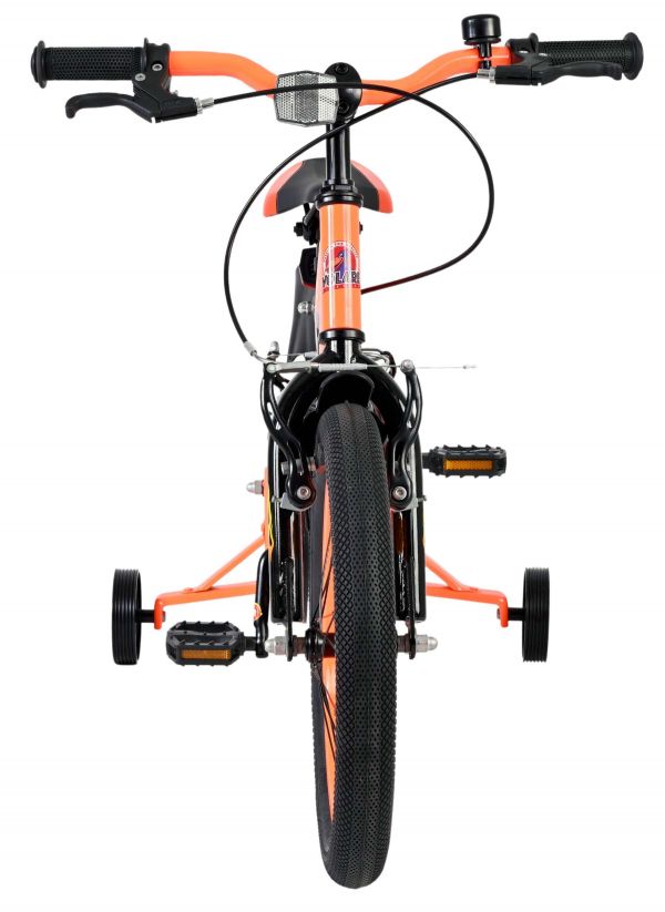 Volare Strike Kinderfiets - Jongens - 16 inch - Zwart Oranje - Twee Handremmen