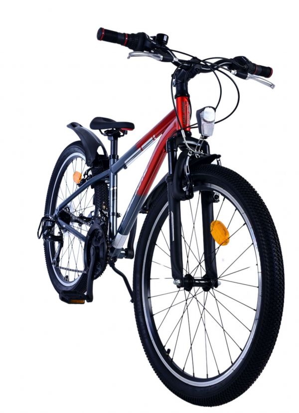 Volare XC Race Kinderfiets - 24 inch - Rood Grijs - 21 versnellingen