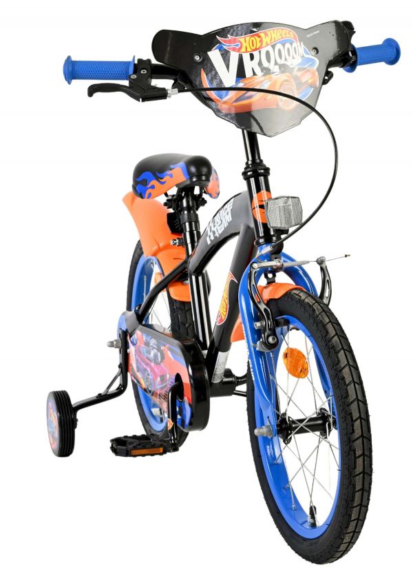 Hot Wheels Kinderfiets - Jongens - 16 inch - Zwart Oranje Blauw