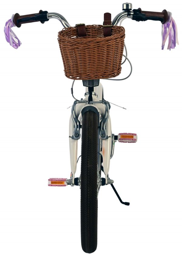 Volare Blossom Kinderfiets - Meisjes - 18 inch - Wit - Twee handremmen
