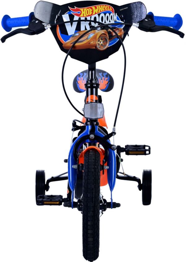 Hot Wheels Kinderfiets - Jongens - 12 inch - Zwart Oranje Blauw - Twee handremmen Hot Wheels Kinderfiets - Jongens - 12 inch - Zwart Oranje Blauw - Twee handremmen