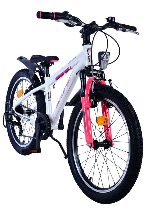 Volare XC Race Kinderfiets - 20 inch - Wit Roze - 7 versnellingen