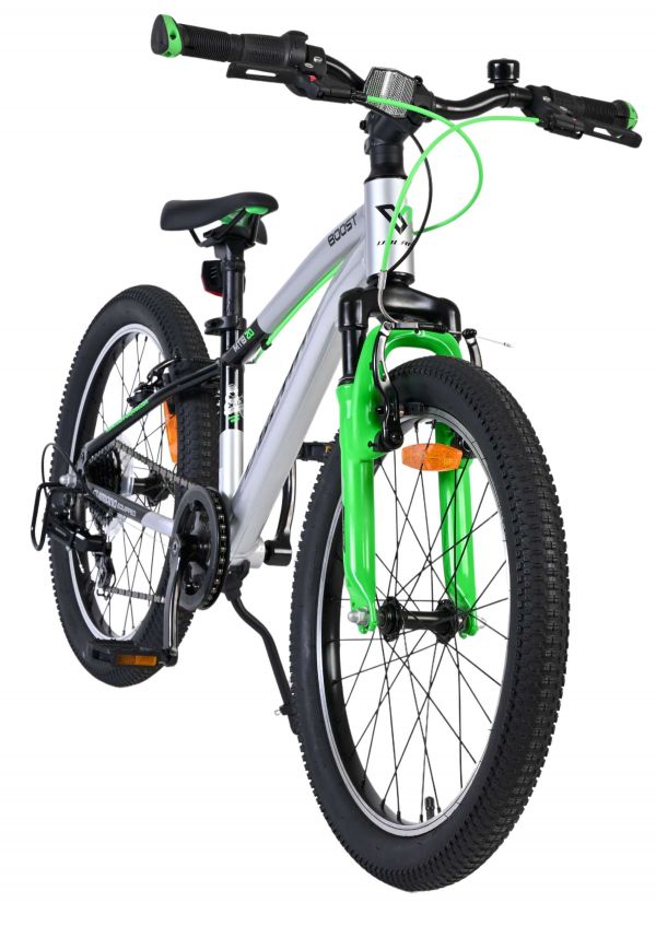 Volare Boost Kinderfiets - 20 inch - Zilver Groen - 7 versnellingen