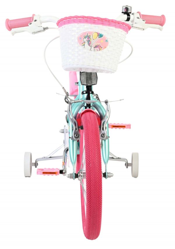 Volare Unicorn Kinderfiets - Meisjes - 16 inch - Groen - Twee Handremmen