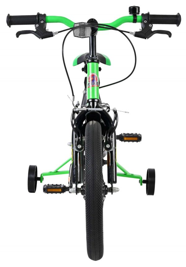 Volare Strike Kinderfiets - Jongens - 16 inch - Zwart Groen - Twee Handremmen