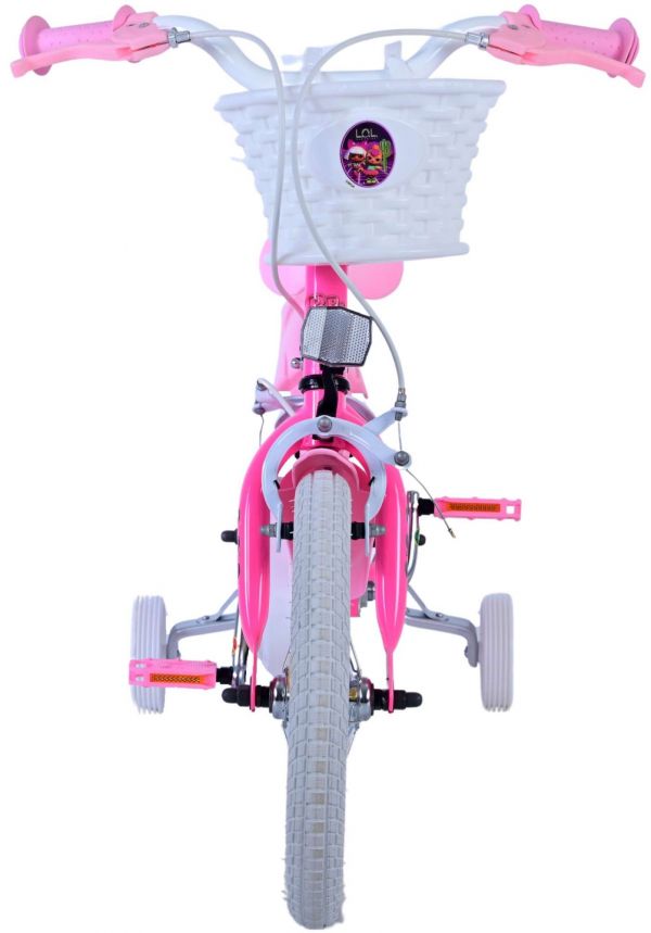 Dolls Kinderfiets - Meisjes - 14 inch - Roze - Twee handremmen