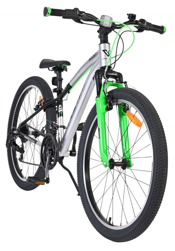Volare Boost Kinderfiets - 24 inch - Zilver/Groen - 21 Speed