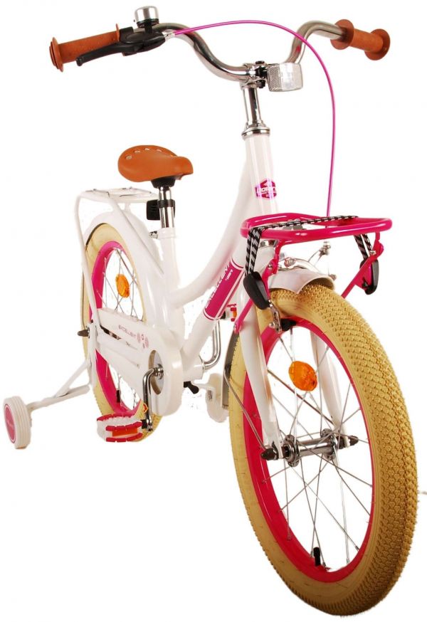 Volare Excellent Kinderfiets - Meisjes - 18 inch - Wit - 95% afgemonteerd