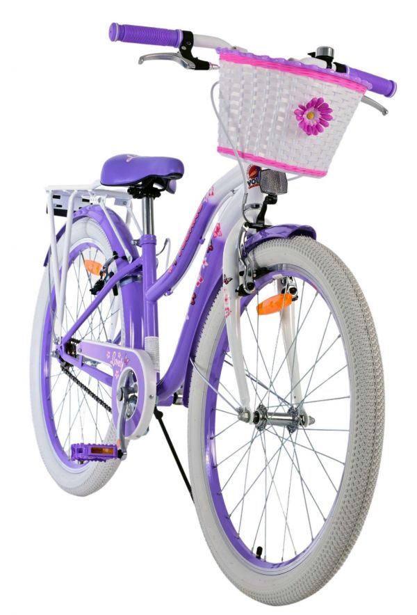 Volare Lovely Kinderfiets - Meisjes - 24 inch - Paars - Twee handremmen