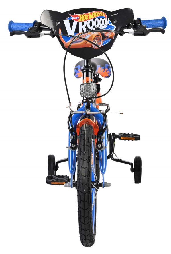 Hot Wheels Kinderfiets - Jongens - 16 inch - Zwart Oranje Blauw - Twee Handremmen