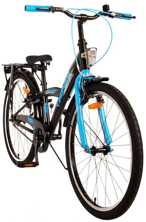 Volare Thombike Kinderfiets - Jongens - 24 inch - Zwart Blauw - Twee handremmen
