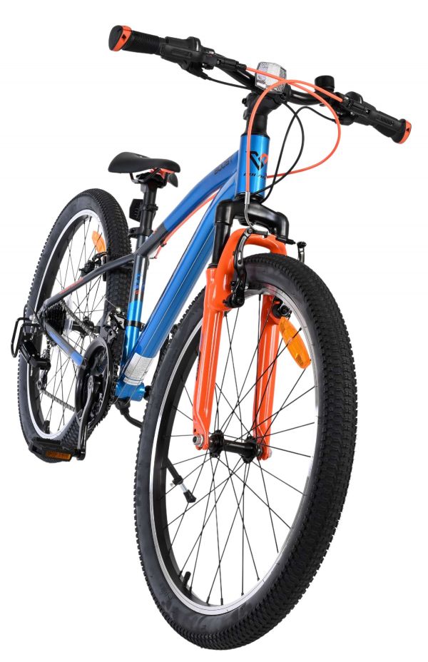 Volare Boost Kinderfiets - 24 inch - Blauw Oranje - 21 versnellingen
