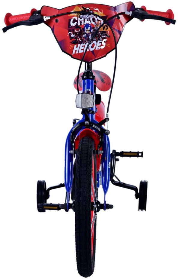 Turbo Crew Kinderfiets - Jongens - 16 inch - Blauw Rood - Twee handremmen