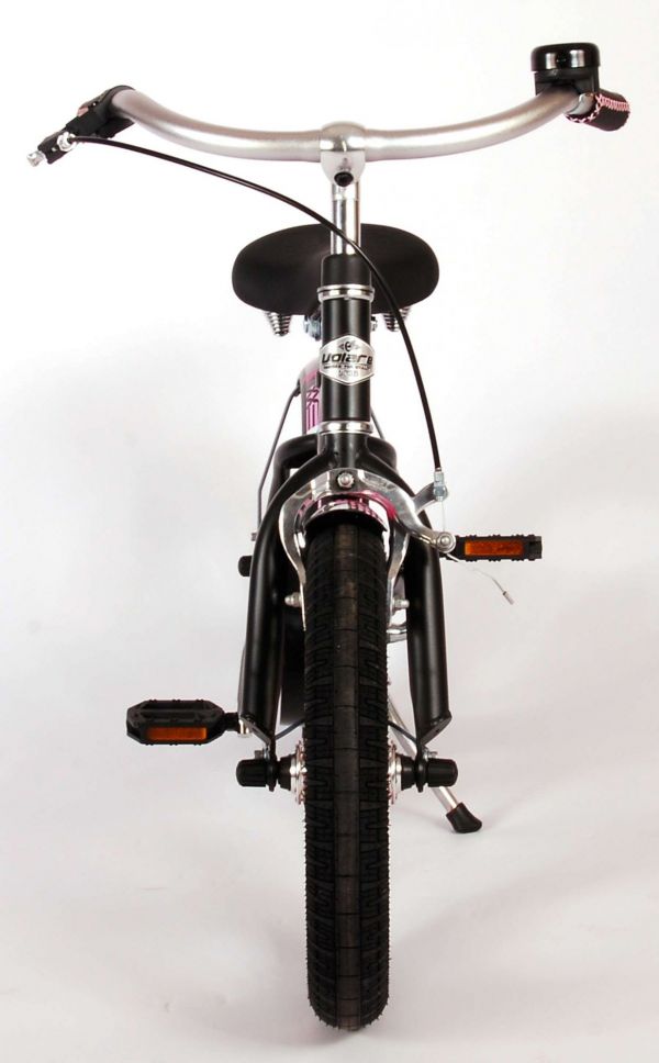 Volare Miracle Kinderfiets - Meisjes - 14 inch - Mat Zwart - Prime Collection
