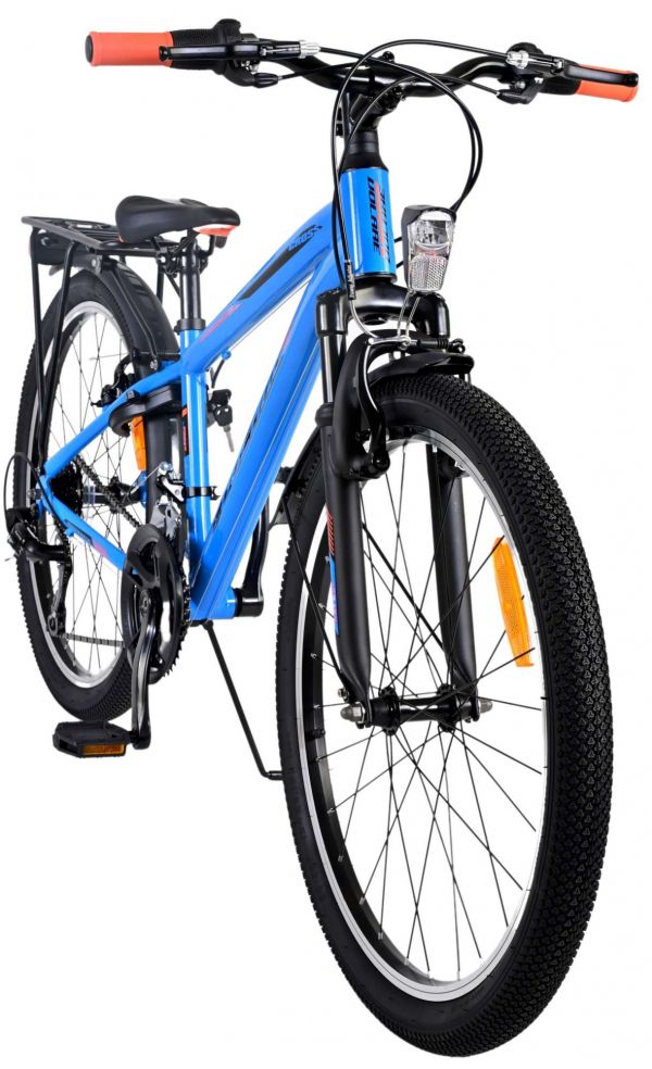 Volare Cross Kinderfiets - Jongens - 24 inch - Blauw - 21 versnellingen - Twee handremmen